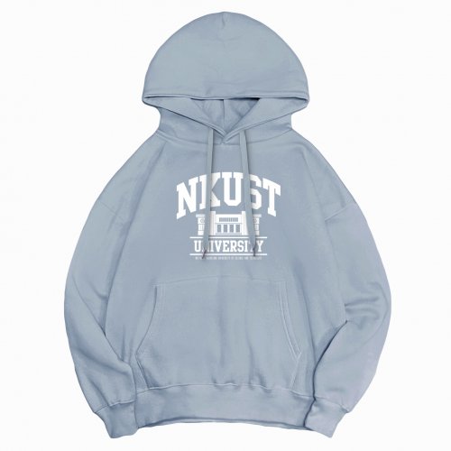 【預購至11/30止，12/24陸續出貨】NKUST冬日輕甜系落肩帽T_冰霜藍